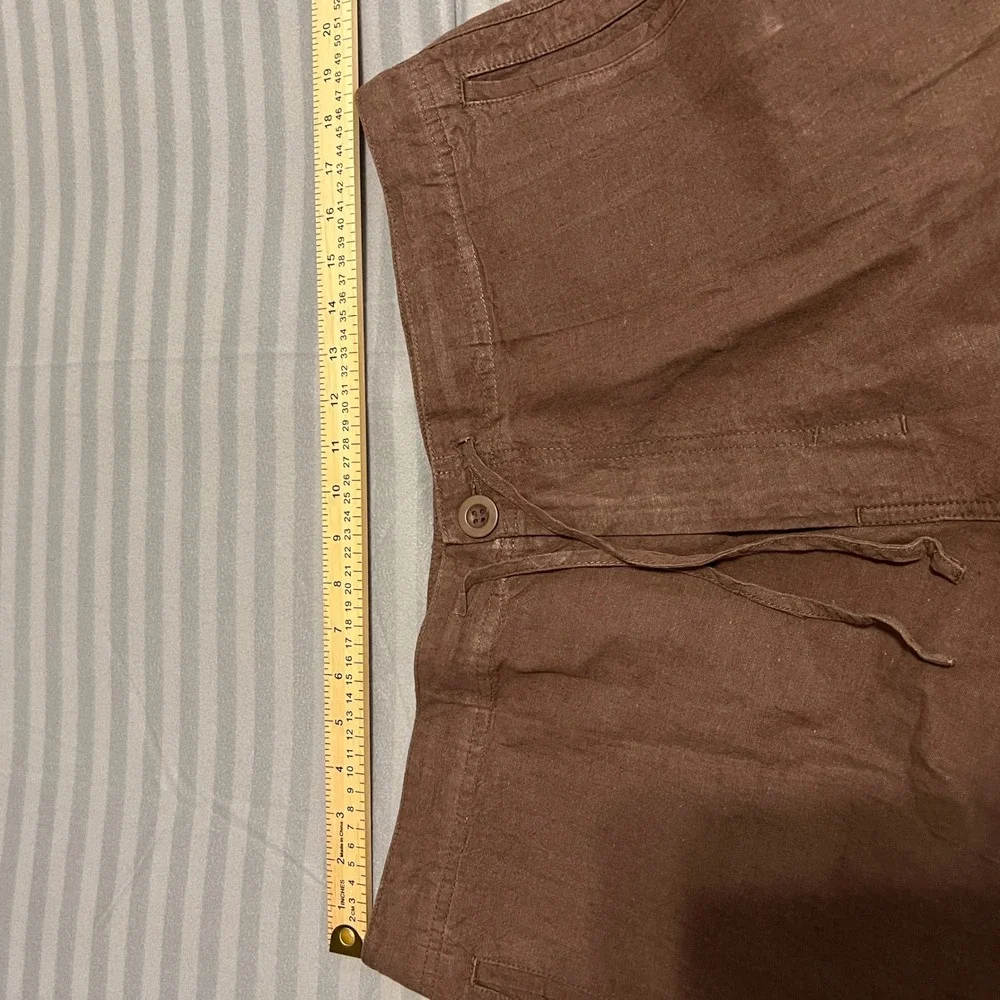 Vintage Guess Jeans Brown Linen Cargo Pants Size 36 Gorp Streetwear Y2K Made USA